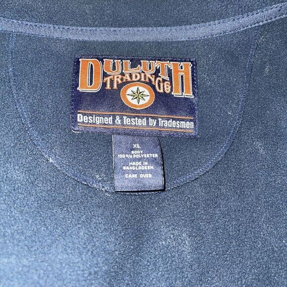 DULUTH TRADING Co Navy HEAVY THICK Fleece Jacket Full Zip Sweatshirt XL - Picture 7 of 9